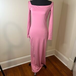 Wild Fable Pink Long Sleeve Maxi Dress